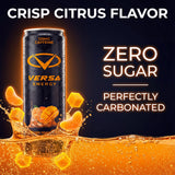 VERSA Energy by PEScience, Sugar Free Energy Drink, 125mg Caffeine, Perfectly Carbonated, Mandarin Orange Mango, Case of 12