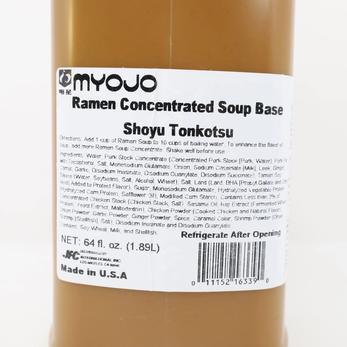 Myojo Japanese Style Ramen Soup Concentrate, Tonkotsu Flavor, 64 fl oz (1.89L)