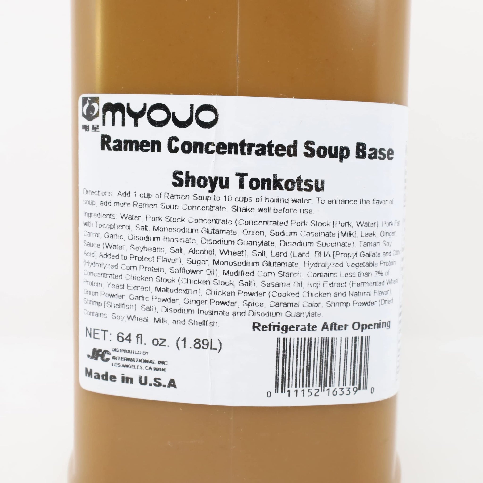 Myojo Japanese Style Ramen Soup Concentrate, Tonkotsu Flavor, 64 fl oz (1.89L)