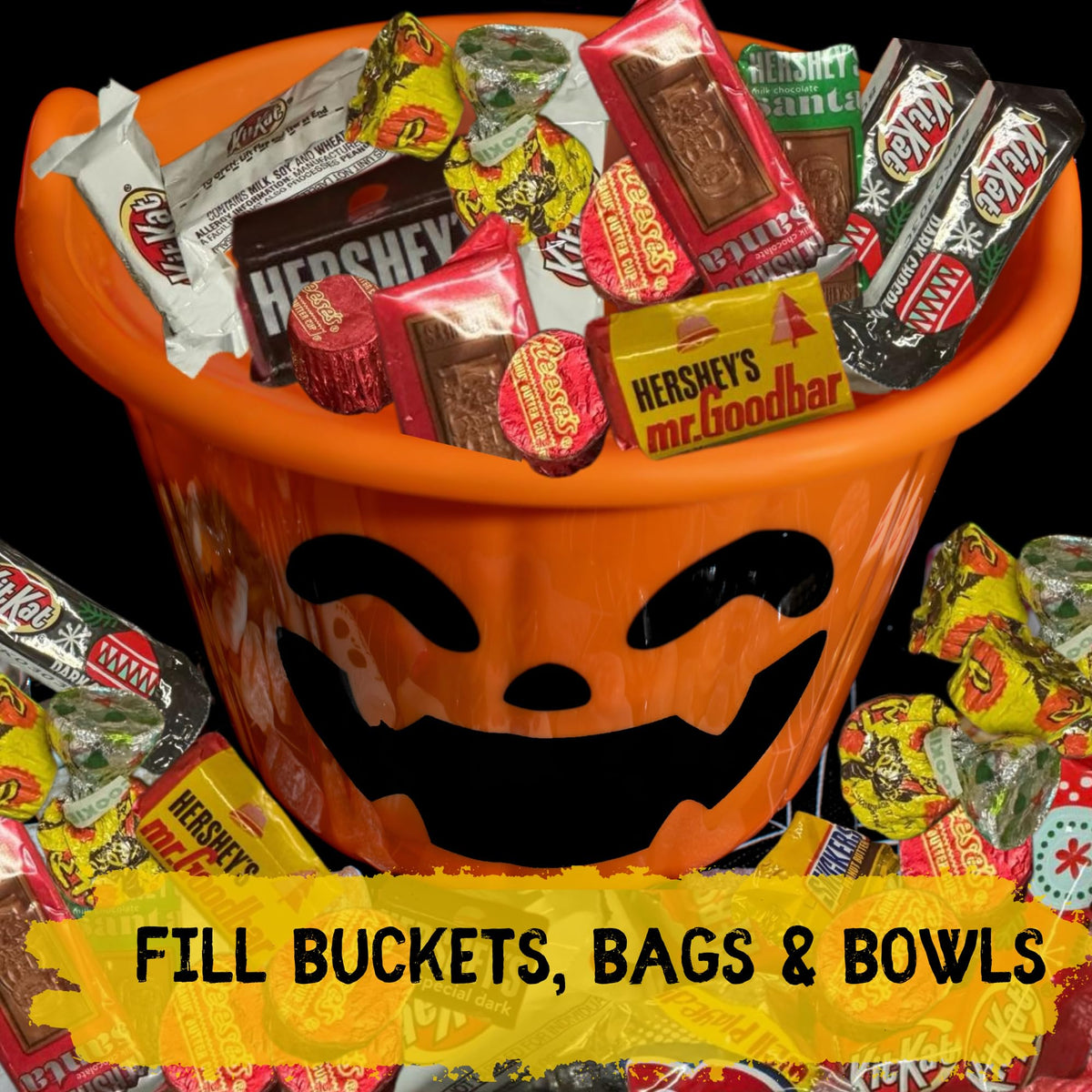 YAY! FUN Halloween Candy, Assorted Chocolate Candy Variety Pack, Individually Wrapped Mini Chocolates, 2 Pounds Bulk Bag, Perfect for Trick or Treat