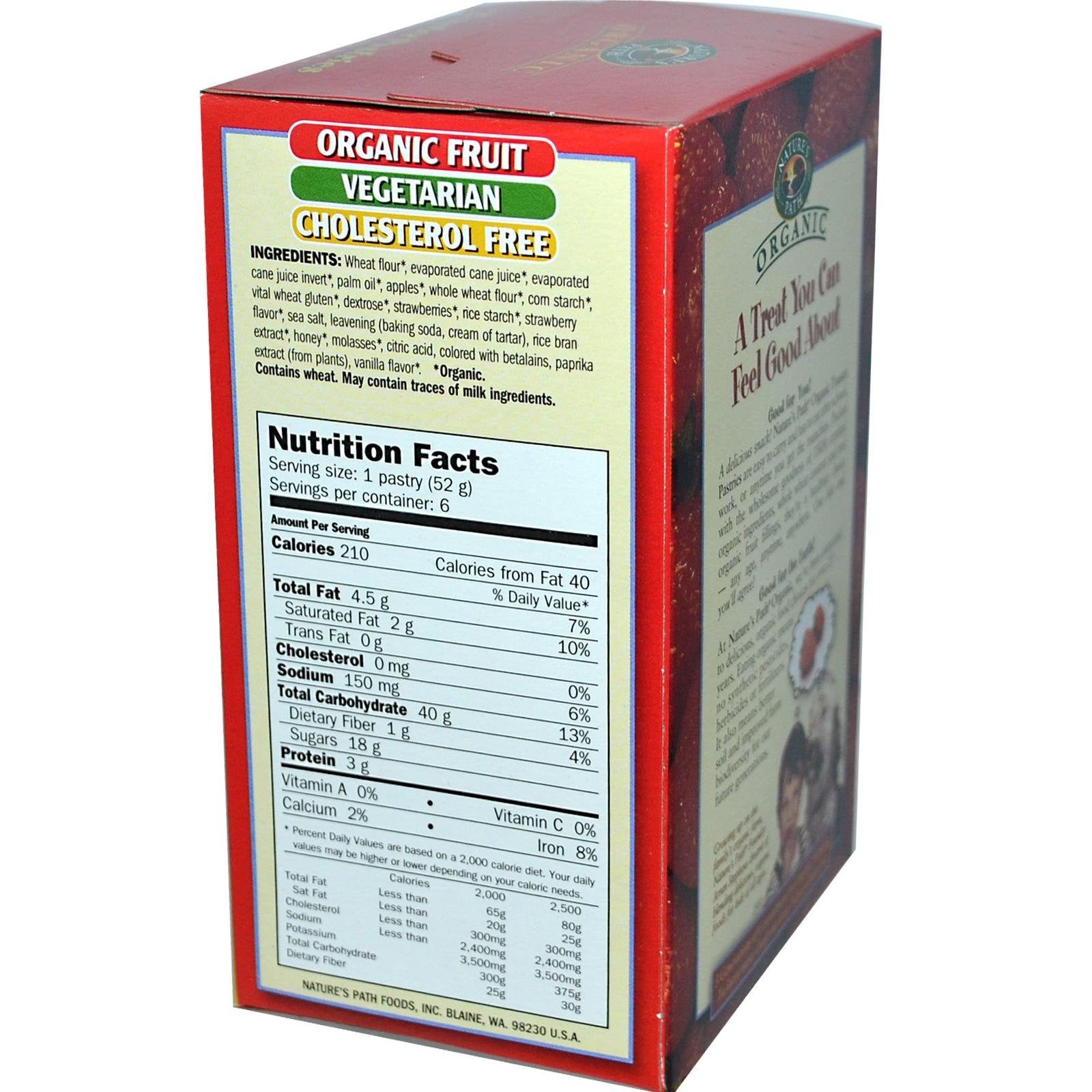 Nature's Path Un-Frosted Toaster Pastry - Strawberry - 11 oz - 6 ct