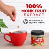 100% Monk Fruit Extract (90X Sweeter Than Sugar) Monk Fruit Sweetener No Erythritol, Sugar Substitute, Zero Calories, Zero Glycemic, Non-GMO, 25%