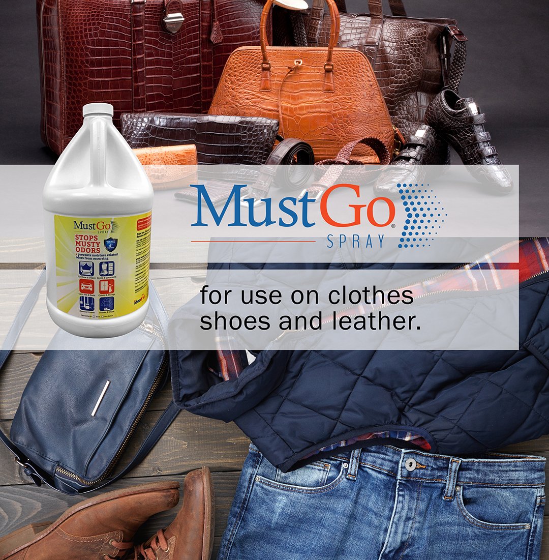 MustGo Spray Odor Eliminator - Controls, Removes and Prevents Damp, Musty Smells - 1 Gallon