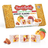 Hazer Baba Turkish Delight Candy with Apricot, Almond & Honey, Gourmet Snack Box, Traditional, Turkish Lokum, Unique Sweets, Loukumi, Delicias Turcas
