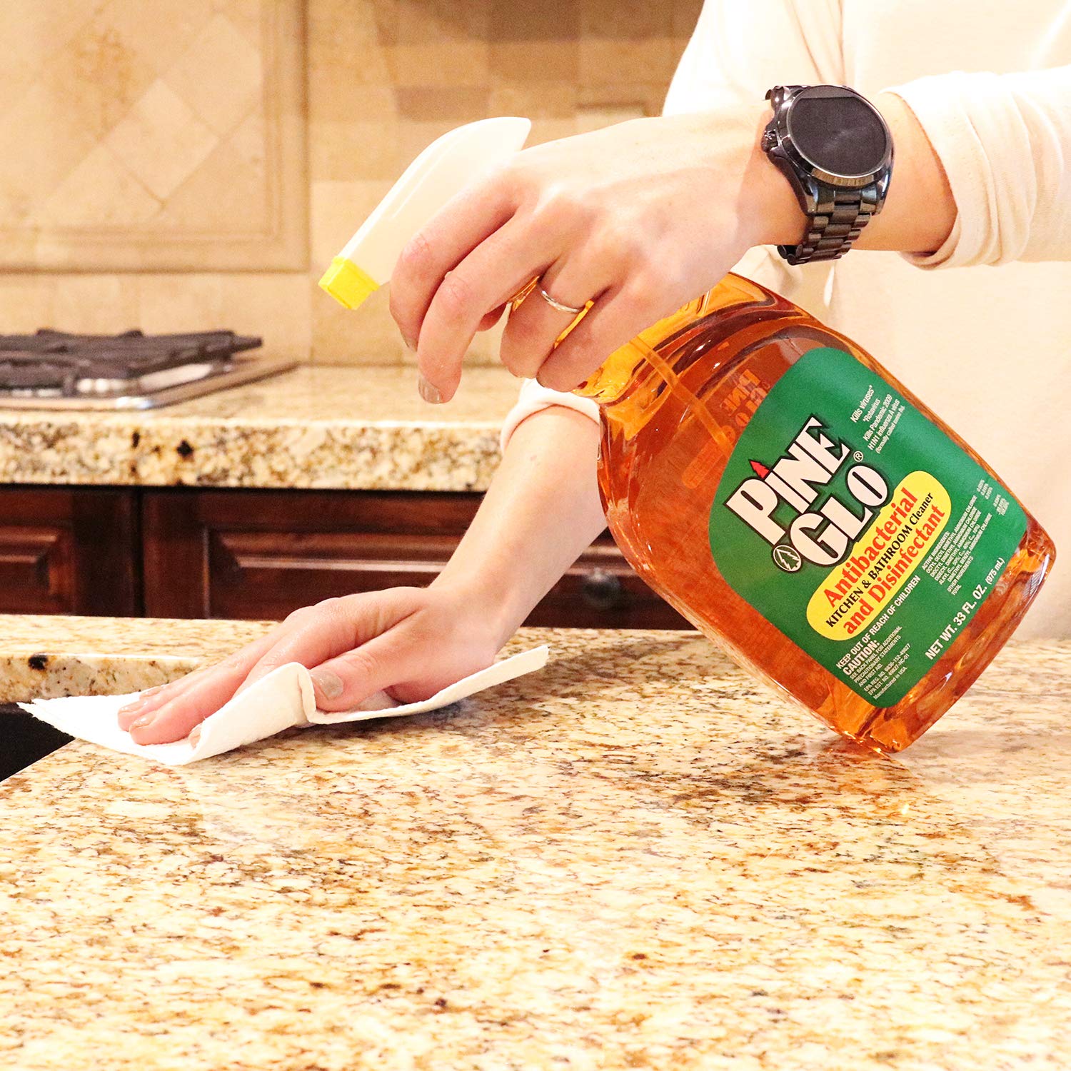 Pine Glo Antibacterial and Disinfectant Cleaner, Hospital Grade and EPA Registered. Pine Scent 40 Fl oz Bottle