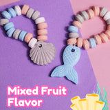 Mermaid Candy Bracelets, 24 Individually Wrapped Edible Jewelry, Girls Birthday Party Favors, 10.16 Ounces