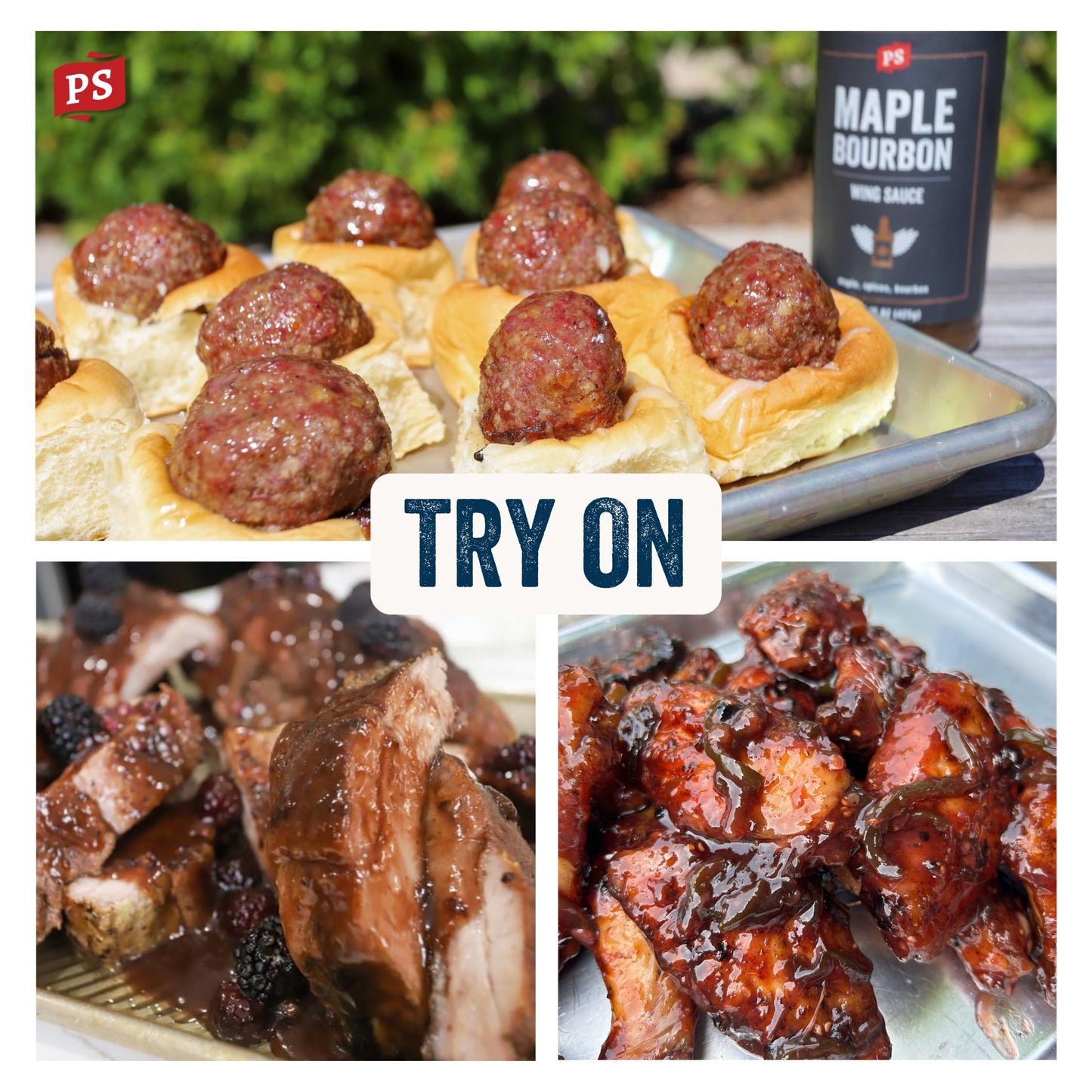 PS Seasoning Maple Bourbon Chicken Wing Sauce - Smoky and Tangy All-Purpose Wing Sauce for Dipping, Tossing, Glazing, Marinating - Great for Chicken