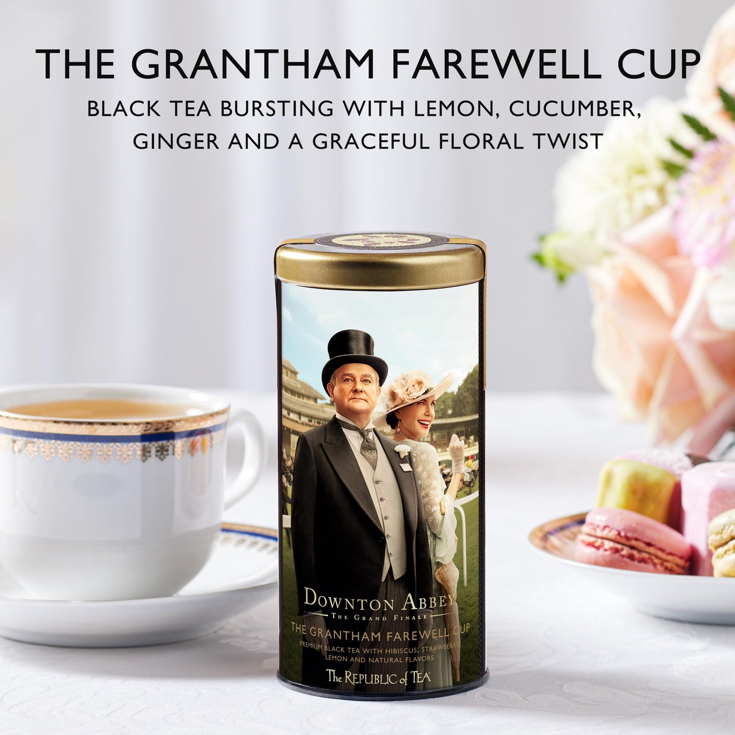 The Republic of Tea - Downton Abbey The Grantham Farewell Cup Black Tea, 36 Tea Bags
