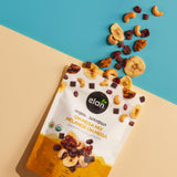 Elan Organic Oh Mega Mix, 4.8 oz, Vegan Dark Chocolate, Dried Fruits (Cranberries & Banana Chips), Nuts (Chia Walnuts & Roasted Cashews), Non-GMO