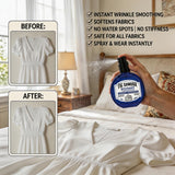 Travel Wrinkle Release Spray by BOUDART LABORATORIES - 40ml TSA Approved Fabric Deodorizer Spray & Wrinkle Releaser for Clothes, Couch - Portable Odor