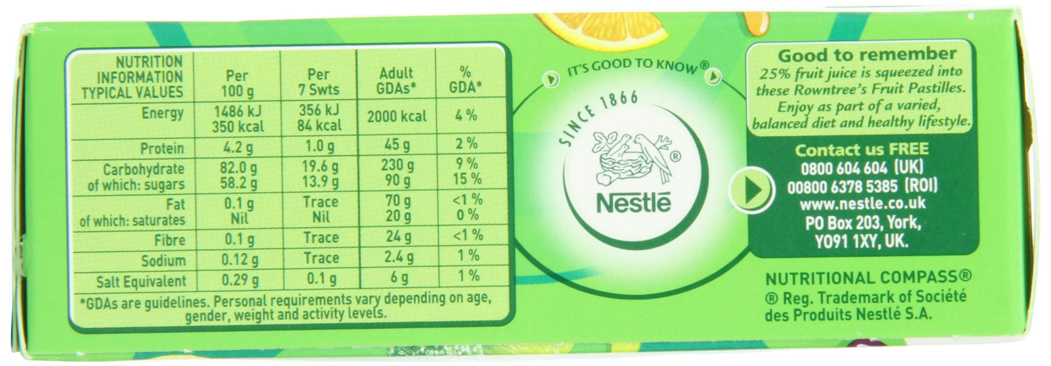 Rowntree's Fruit Pastilles Carton, 4.4000-ounces (Pack of6)