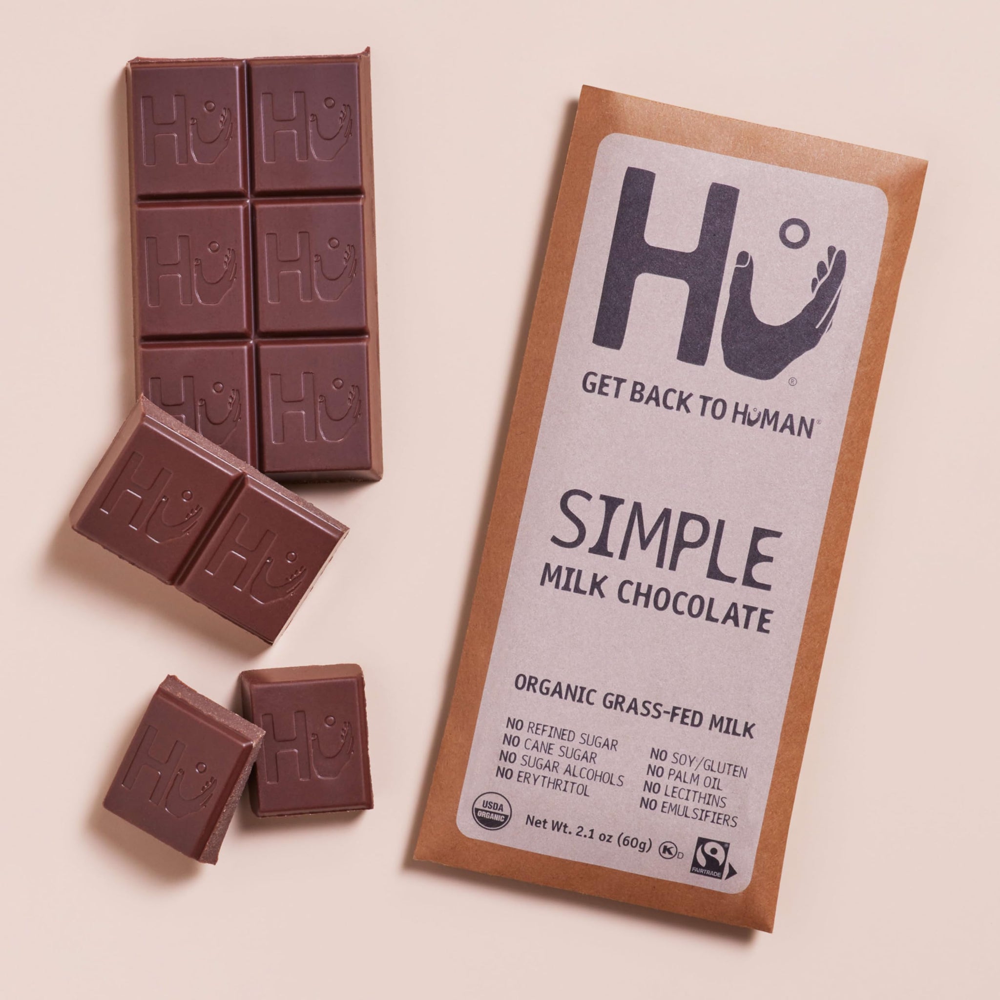 Hu Simple Milk Chocolate Bar, 2.1 Ounce Bar, 1 Count