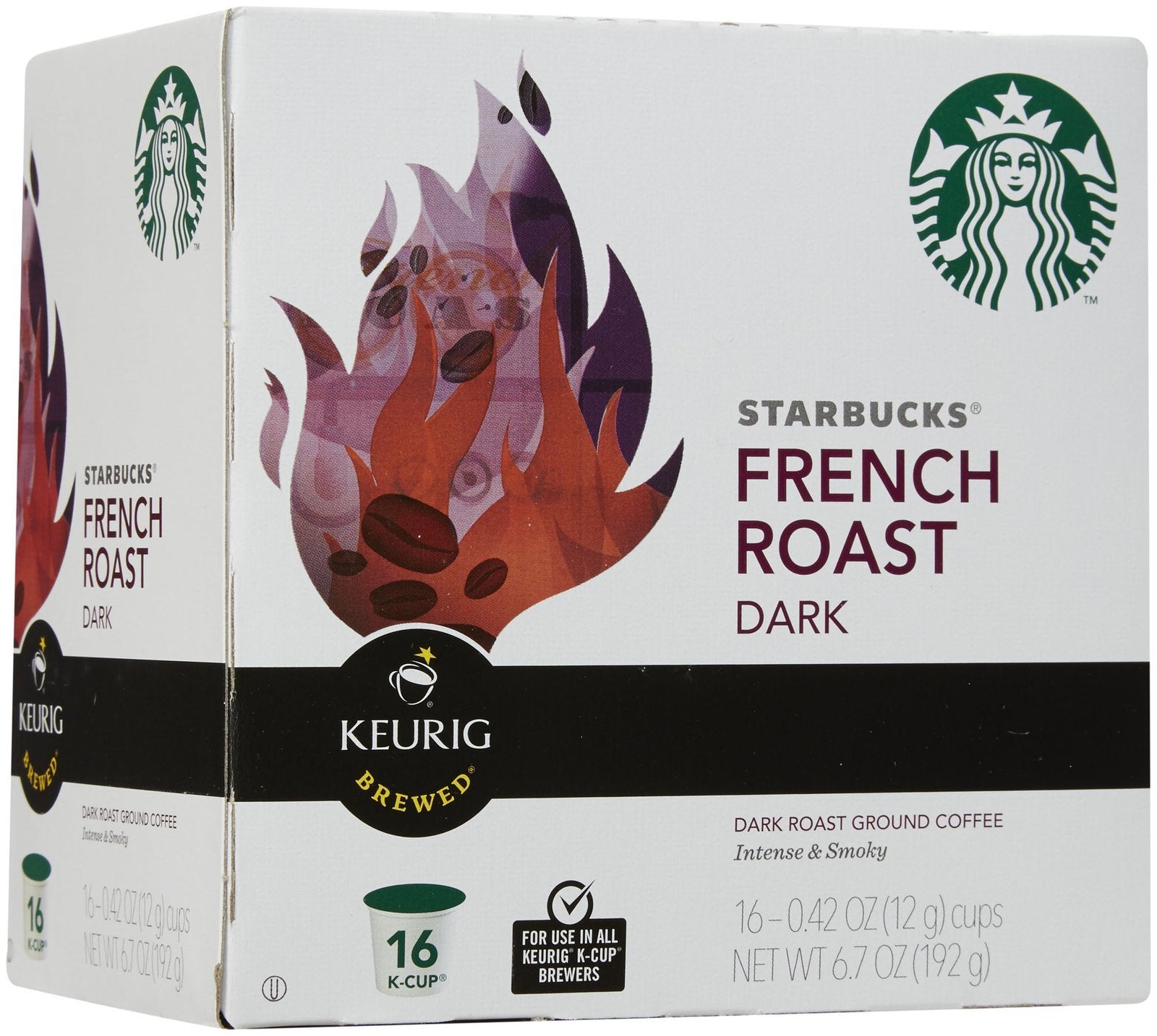 Starbucks dark French Roast, K-Cup Portion Pack for Keurig K-Cup Brewers, 16-Count
