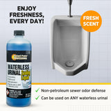 Instant Power Professional Waterless Urinal Sealing Liquid - Urine Remover for Stains and Odors, Urine Deordorizer, Bathroom Cleaning Supplies - 32 Fl