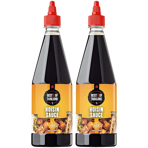 Best Of Thailand Hoisin Sauce | Real Authentic Asian Brewed Sauces for Cooking & Meal Dressings | No MSG, Certified Kosher & Fat-Free | 2 Pack - Each