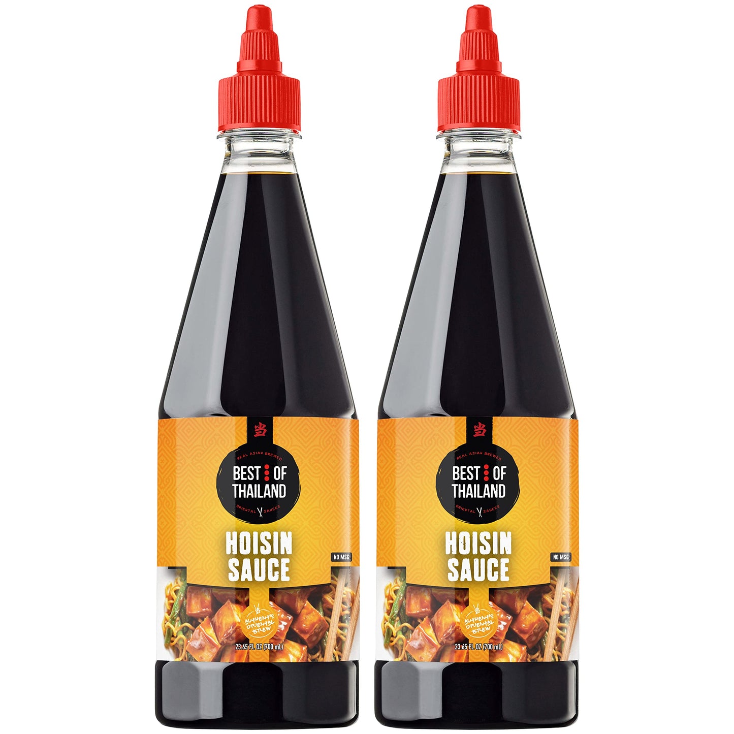 Best Of Thailand Hoisin Sauce | Real Authentic Asian Brewed Sauces for Cooking & Meal Dressings | No MSG, Certified Kosher & Fat-Free | 2 Pack - Each
