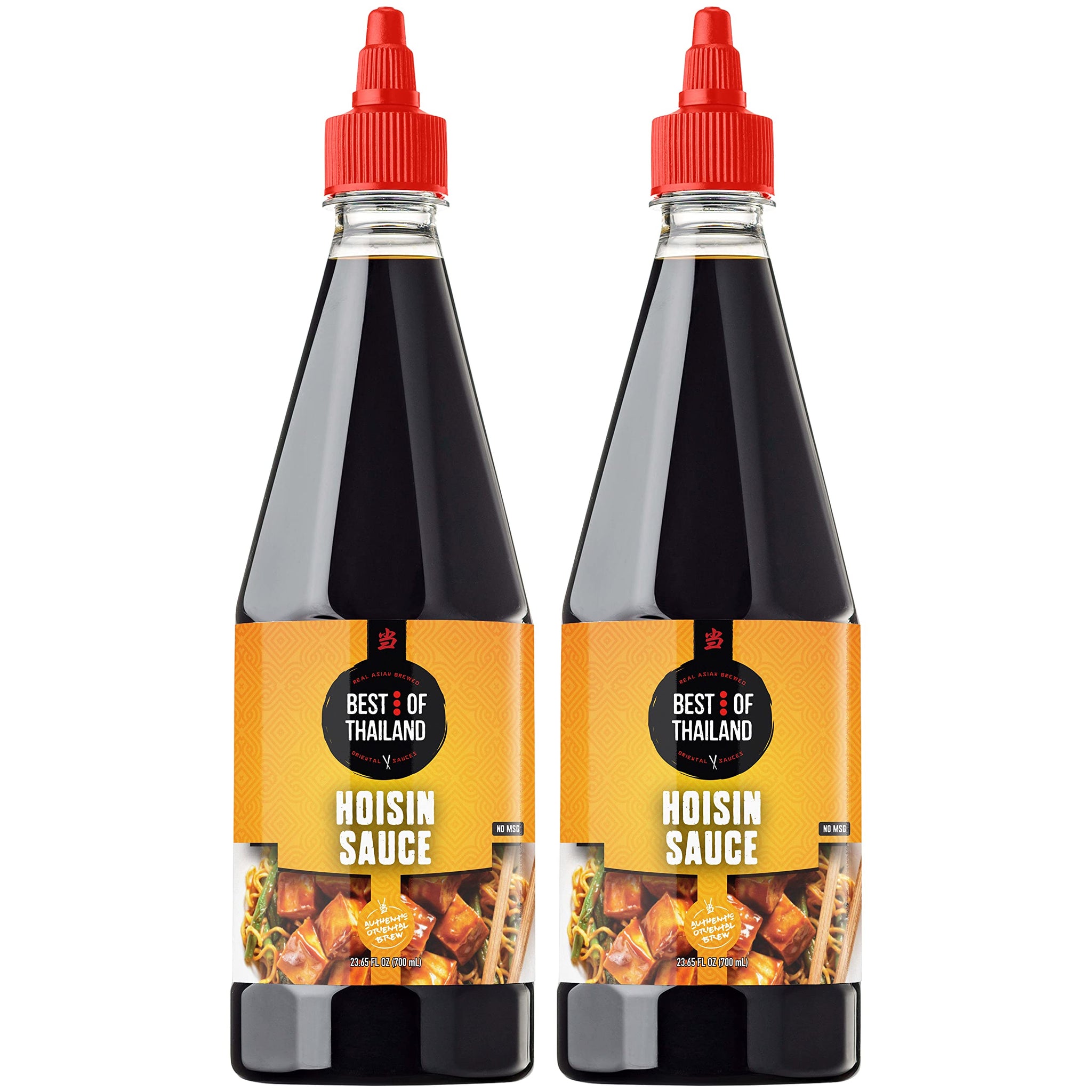 Best Of Thailand Hoisin Sauce | Real Authentic Asian Brewed Sauces for Cooking & Meal Dressings | No MSG, Certified Kosher & Fat-Free | 2 Pack - Each