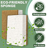 Aheroi Natural Dish Sponge, 32 Count FSC Certified Plant-Based Biodegradable Compostable Kitchen Sponges for Dishes Bulk, Organic Eco Friendly