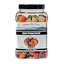 Spice Drops Candy By 2 lbs. in Reusable Container - Assorted Gum drops candy - flavors of cinnamon, clove, anise, spearmint, root beer (sassafras)