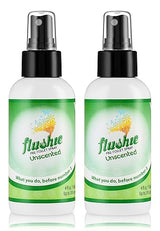 Flushie Pre-Toilet Spray Poop Spray Travel Size Toiletries Bathroom Spray for Toilet Traveling Essentials Poop deodorizer Poop Odor eliminator 4oz