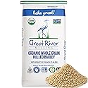 Great River Milling Organic Hulled Barley Grain | Whole Grain Barley for Home Milling, Cooking, and Baking | High Fiber, Non GMO, Kosher | 25 Lb