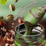 Pistachio Hazelnut Butter Spread for Dubai Chocolate -12.3 oz- Sweet Pistachio and Hazelnet Cream for, Desserts & Baking & Breakfast