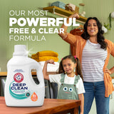 ARM & HAMMER Deep Clean Free & Clear Liquid Laundry Detergent, Free of Dyes, and Perfumes, Dermatologist Tested, 75 Fl Oz, 50 Loads