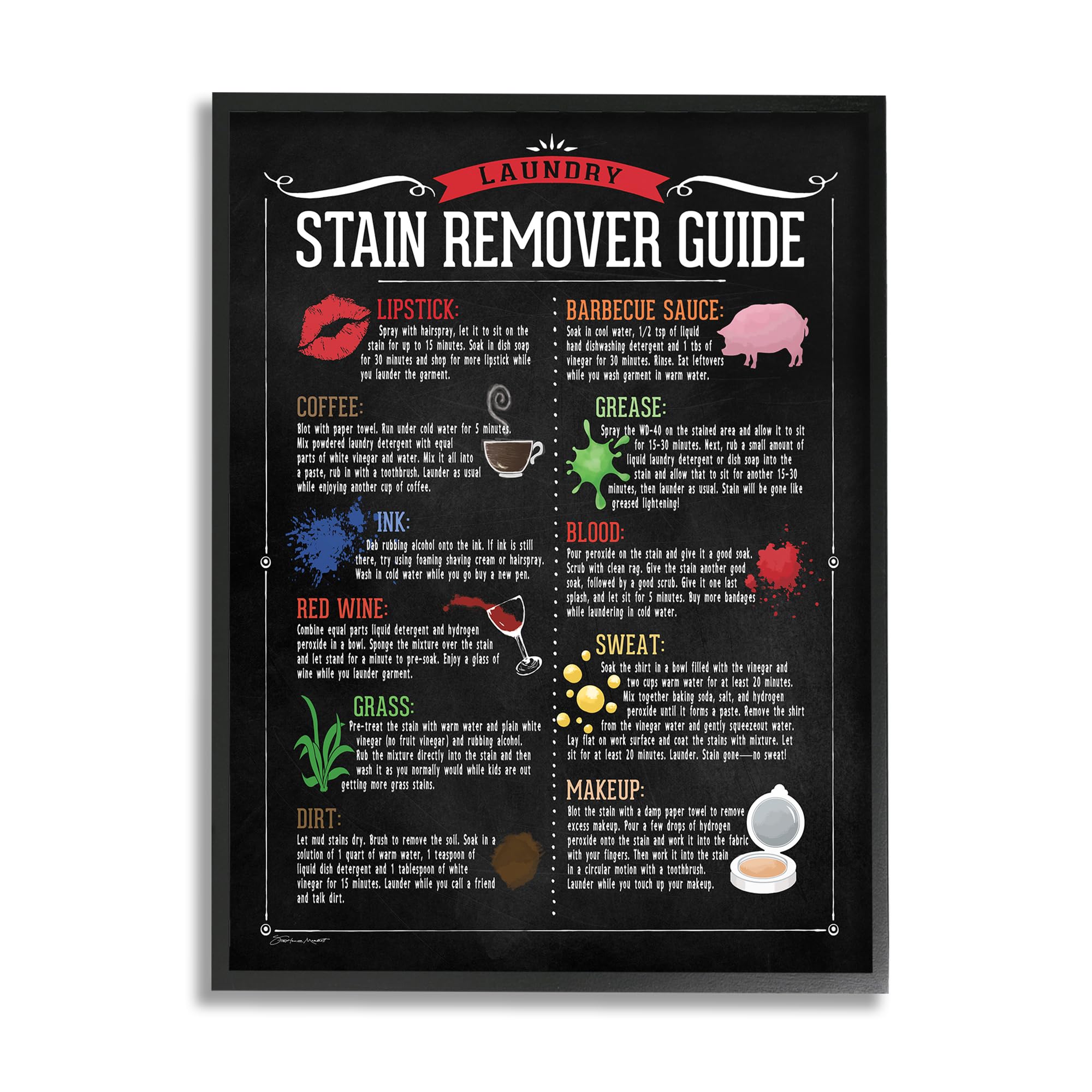Stupell Industries Laundry Stain Remover Guide