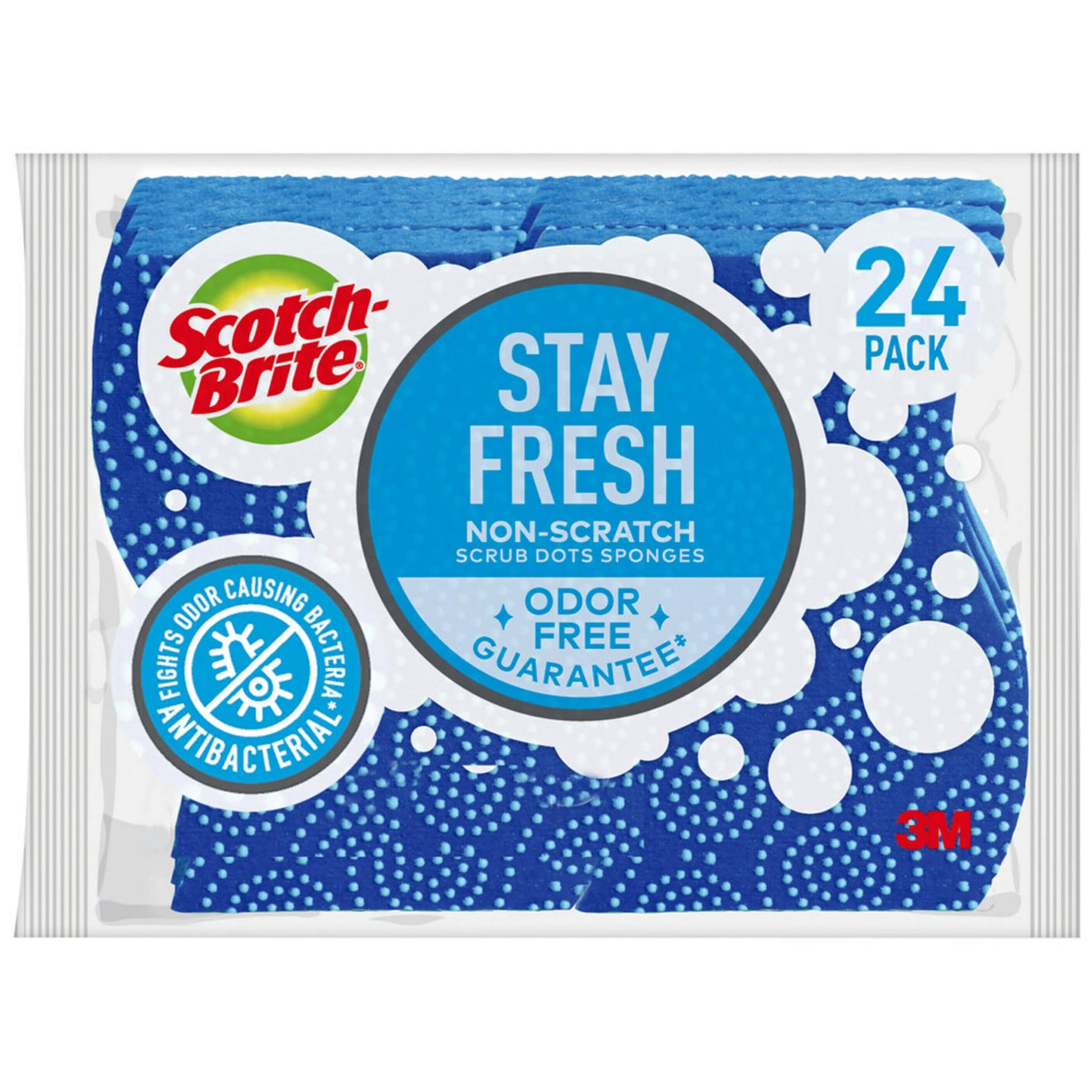 Scotch-Brite Scrub Dots Non-Scratch Scrub Sponges, Sponges for Cleaning Kitchen, Bathroom, and Household, Non-Scratch Sponges Safe for Non-Stick