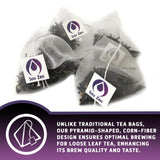 Sou Zen Earl Grey Lavender 30 Corn-Fiber Pyramid Tea Bags | Premium Loose Leaf Blend with Bergamot & Lavender | Naturally Organic Ingredients, No