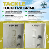 Pure RV Shower Cleaner 32oz Spray - RV Bathroom Cleaner for Fiberglass & Plastic | Removes Hard Water Stains, Soap Scum & Mildew | Bleach-Free, Low