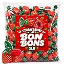 Strawberry Bon Bon Candy | 2 LB Value pack | - Individually Wrapped Fruit Hard Candies with Juicy Center, for Pinata Stuffers, Party Treats & Candy