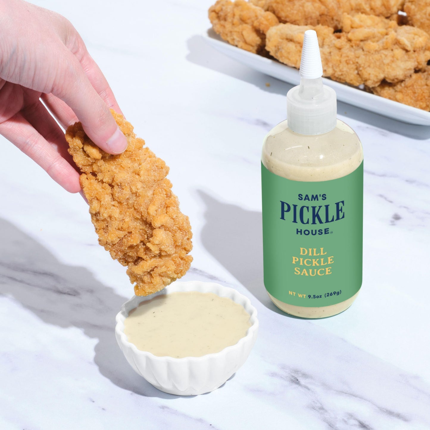 Sam's Pickle House Dill Pickle Sauce - Tangy Pickle Condiment & All-Purpose Dressing, Perfect for Salads, Marinades, Dips & More, Premium Pickles