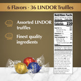 Lindt LINDOR Deluxe Assorted Chocolate Candy Truffles Gift Box, 15.2 oz., Full Size