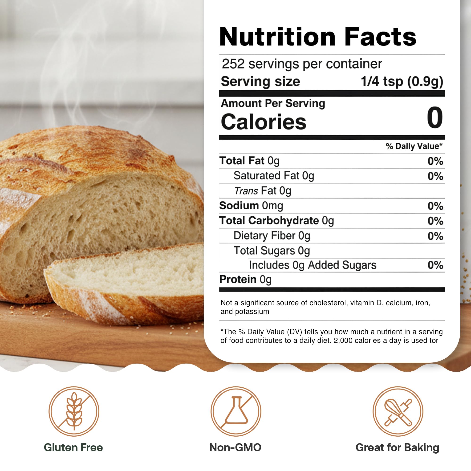 Quay Naturals Instant Dry Yeast 8 oz | Fast-Acting, No Proofing Needed | Ideal for Bread, Pizza, Bagels & Pastries | Gluten-Free, Non-GMO, Vegan