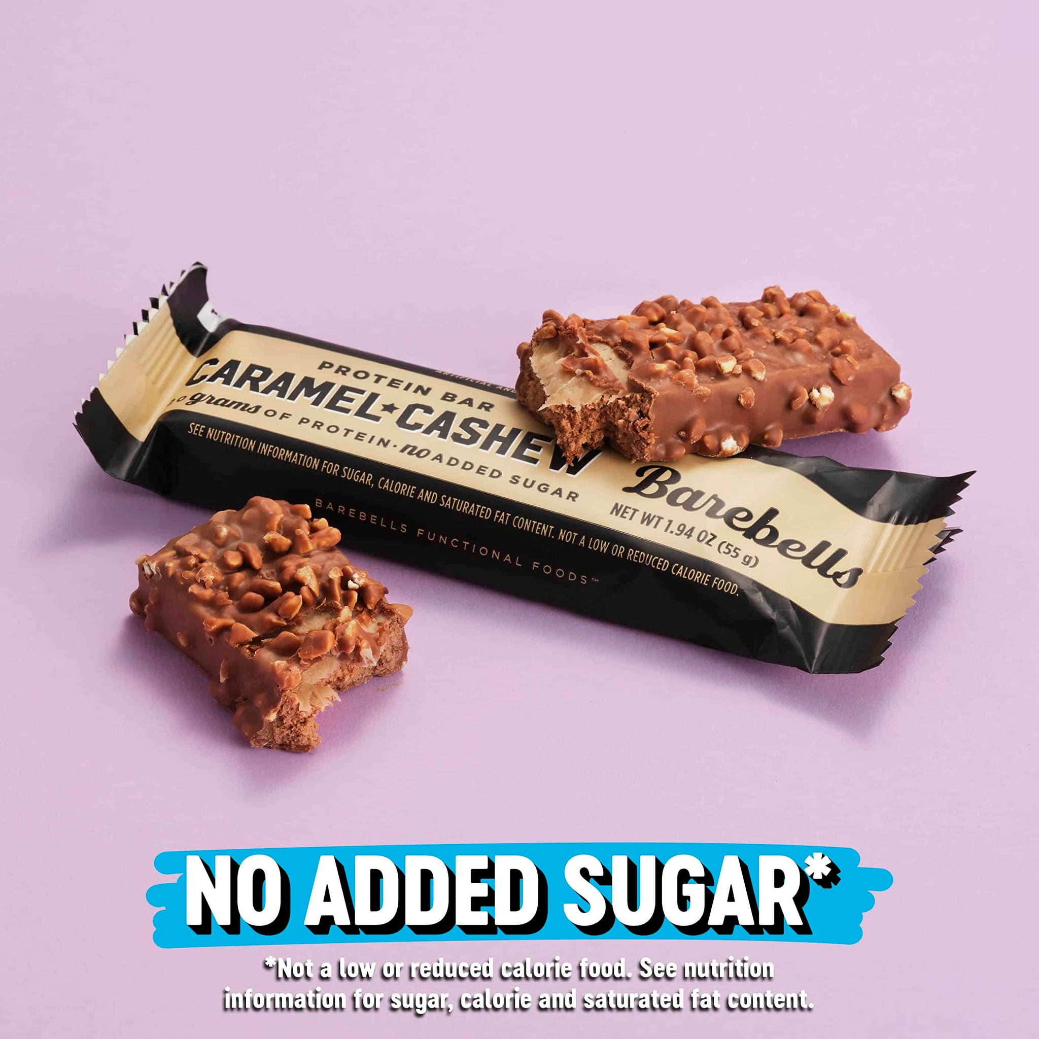 Barebells Protein Bars Caramel Cashew - 12 Count, Pack of 2 - Protein Snacks with 20g of High Protein - Chocolate Protein Bar with 1g of Total Sugars