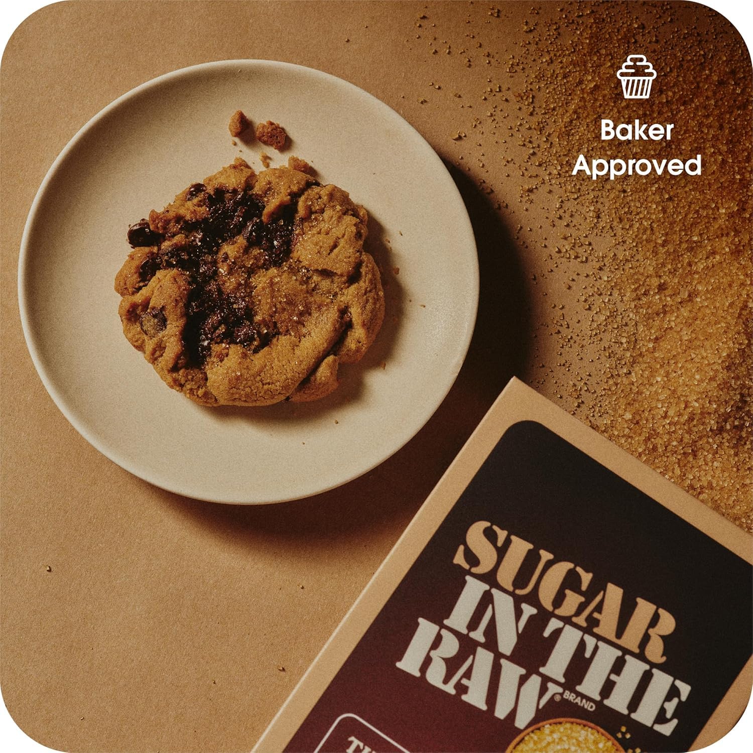 In The Raw Granulated Turbinado Cane Sugar, 2 lb Box, Pure, All-Natural Turbinado Sugar, Non-GMO Project Verified, Kosher, Vegan and Gluten Free