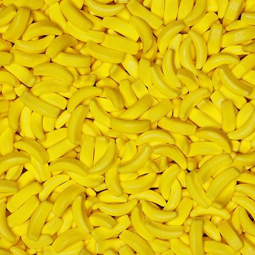 Bananas Runts Candy - about 1200 psc 1.7 LB Hard Candy Bulk Gumball Machine Refills - Banana Candies for Cake Decorations Goody Bags Party Favors