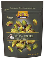 Setton Farms Naturally Seasoned Pistachio Kernels, Salt and Pepper, No Shell Pistachios, Certified Non-GMO, Gluten Free, Vegan and Kosher, 5 oz