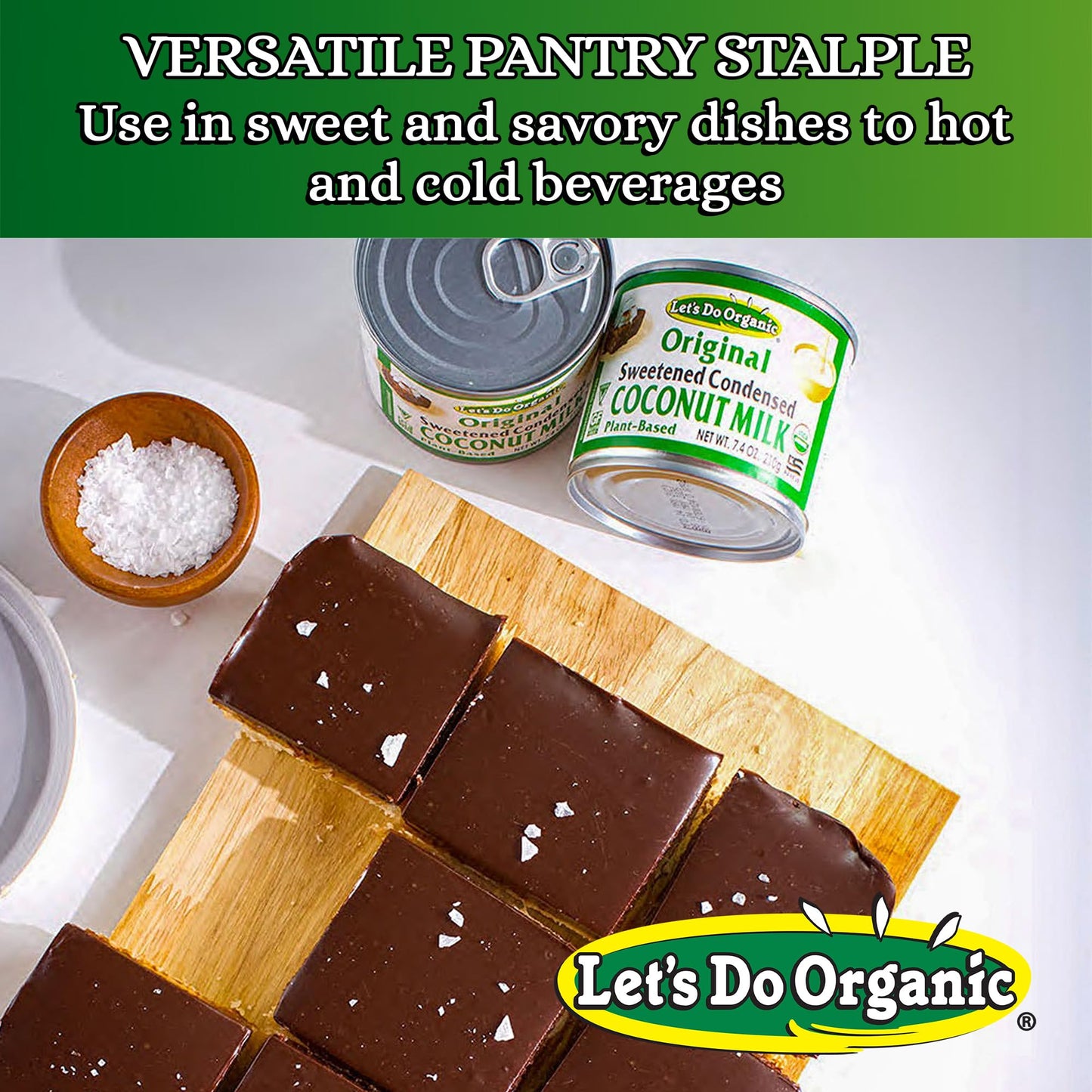 Lets Do Organic Sweetened Condensed Coconut Milk - Vegan Condensed Milk Canned, Coconut Condensed Milk Canned Sweetened - 7.4 oz (Pack of 6)
