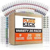 Pure Kick Ultimate Variety Pack - 9 Flavors of Energy Drink Packets - Pure Kick Hydrate and Energy Drink Powder - Water Flavoring Packets - Water