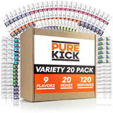 Pure Kick Ultimate Variety Pack - 9 Flavors of Energy Drink Packets - Pure Kick Hydrate and Energy Drink Powder - Water Flavoring Packets - Water