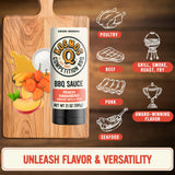 Kosmos Q New Peach Habanero BBQ Sauce, Sweet and Spicy Barbecue Sauce for Ribs, Pork, Chicken, or Brisket, Thick Marinade & Finishing Glaze with Real