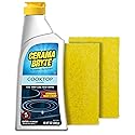 Cerama Bryte Combo Kit Pads & Removes Tough Stains Cooktop and Stove Top Cleaner for Glass - Ceramic Surfaces, 10 Ounces