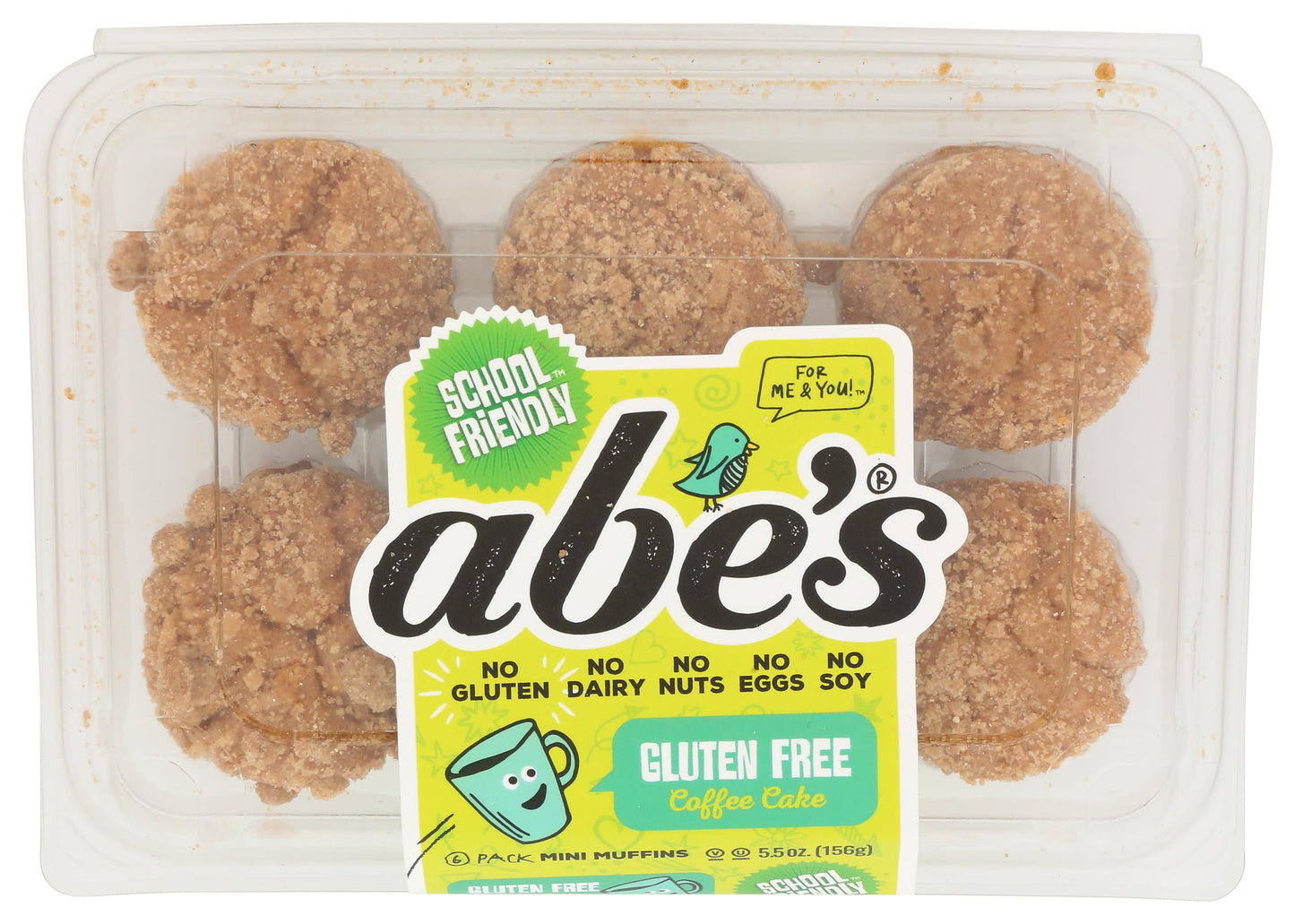 Abe's Coffee Cake Muffin 6 Count, 5.5 OZ