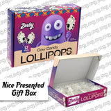Zeesy Cow Candy Lollipops - 12 Individually Wrapped Cow Party Suckers - Farm Animal Party Favors fo Cow Birthday, Farm Birthday Party