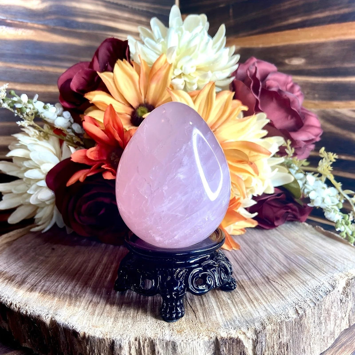 IPUDIS 1pc 150-200g Rose Quartz Hand-Carved Eggs Easter Interior Decoration Eggs