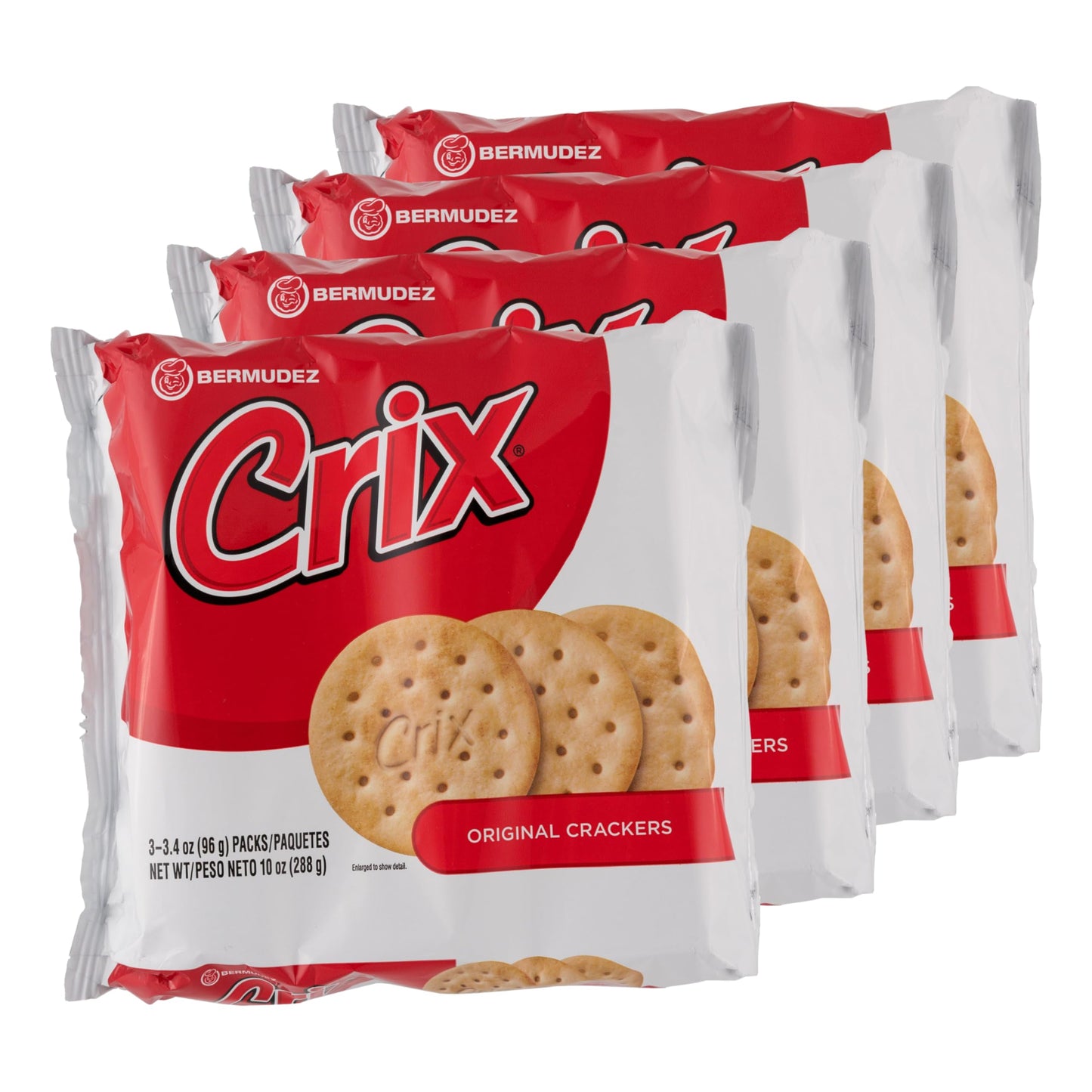 Crix Original Crackers - 12 Individually Wrapped Rolls (4 x 3 Packs) | Crispy Caribbean-Style Crackers