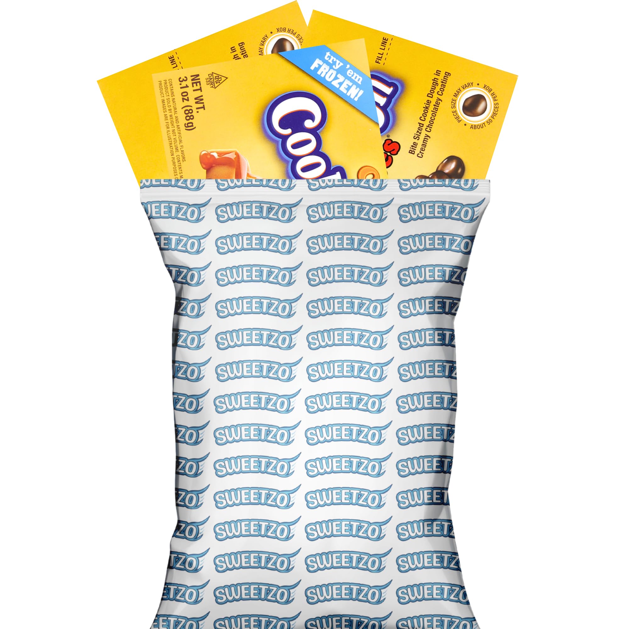 Chocolate Caramel Cookie Dough Bites, Ice Cream Toppers and Movie Theater Candy 3.1 Ounces (Pack of 3)