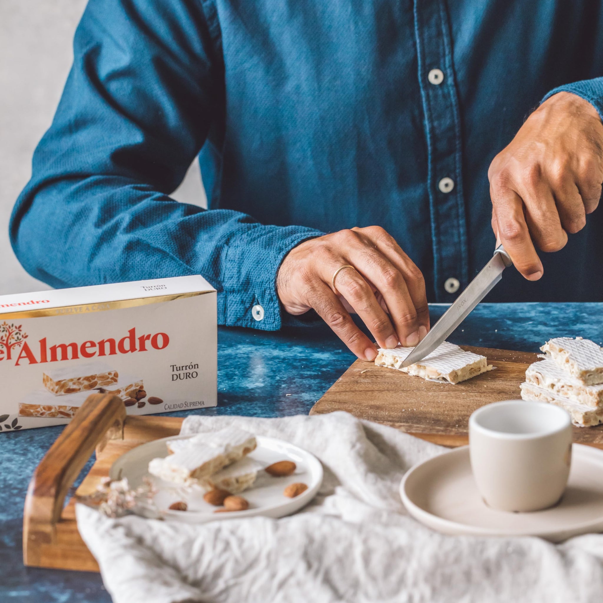 El Almendro Turrones, Turron Duro Nougat Christmas Candy, Crunchy Almond Torrone From Spain, Traditional Spanish Brittle Holiday Dessert, Gluten Free